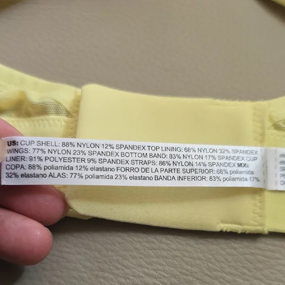 Soma Yellow Lace Bra Full Coverage Intimates - Picture 3 of 13